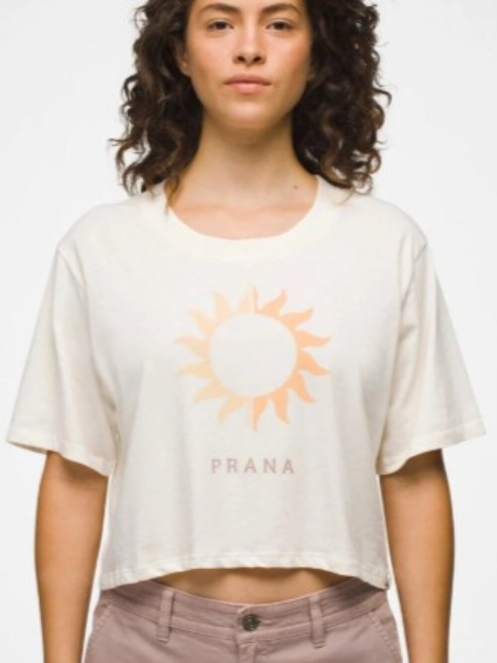 prAna Everyday Vintage-Washed Graphic Crop Tee Large